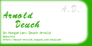 arnold deuch business card